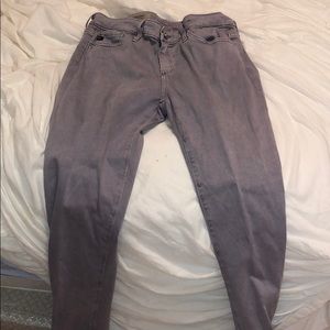 Cute light purple suede jeans from anthropology